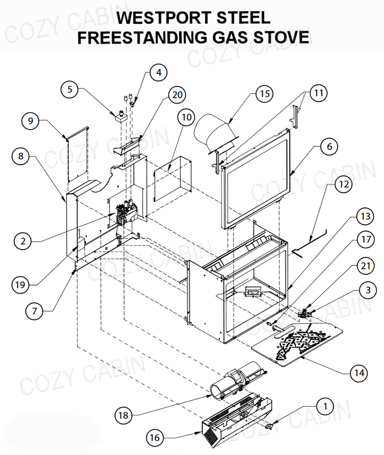 WESTPORT STEEL FREESTANDING GAS STOVE (February  16, 2015 - >) #C-14530